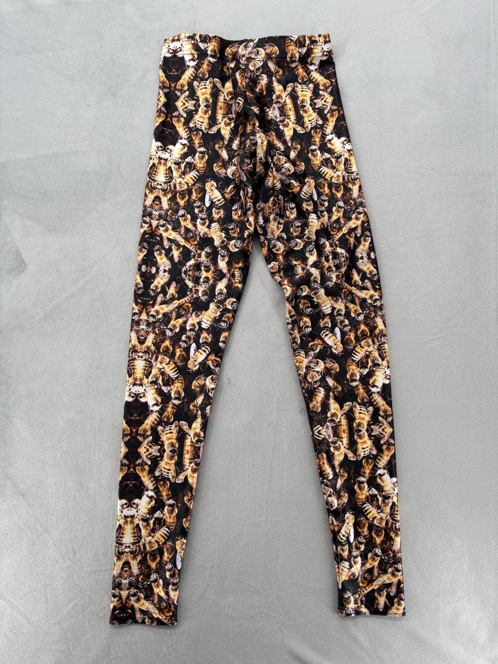 Rare BlackMilk Bee Leggings Stretchy Pants S Bumblebee Insect Pattern - Picture 2 of 8